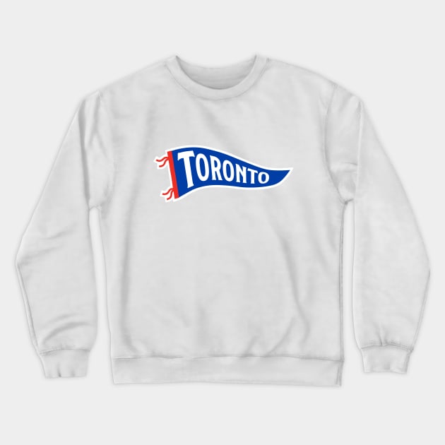 Toronto Pennant - White Crewneck Sweatshirt by KFig21